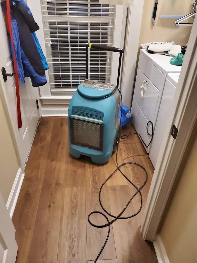 Commercial dehumidifier deployed for Flood Damage Cleanup in Beachwood