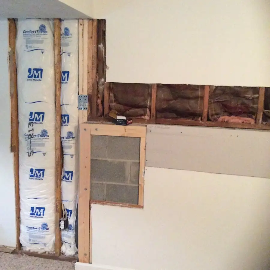 Wall insulation replacement during Contents Cleaning & Restoration in Beachwood